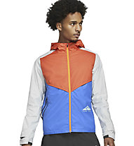 Nike Shield Trail Running - Trailrunningjacke - Herren, Orange/Light Blue/Grey