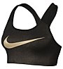 Nike Pro Classic Swoosh Gold Graphic - Sport-BH - Damen, Black