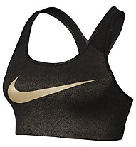 Nike Pro Classic Swoosh Gold Graphic - Sport-BH - Damen, Black