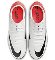 Nike Zoom Mercurial Vapor 15 Academy SG-Pro - Fußballschuh weiche Rasenplätze, White/Orange/Black