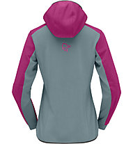 Norrona Falketind warm2 Octa Hood - felpa in pile -donna, Pink/Grey