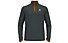 Odlo Midlayer 1/2 Zip Millenium Element - Langarm-Shirt mit Reißverschluss - Herren, Dark Grey/Orange