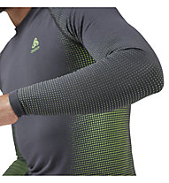 Odlo Performance Warm Eco Baselayer - maglietta tecnica a manica lunga - uomo, Grey/Green