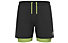 Odlo  Zeroweight 5 Inch 2 in 1 - pantaloni corti running - uomo, Black/Light Green