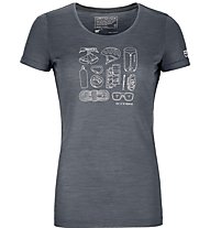 Ortovox 120 Merino Cool Tec Puzzle - T-Shirt Bergsport - Damen, Black