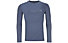 Ortovox 185 Merino Mountain LS - maglietta tecnica - uomo, night blue blend