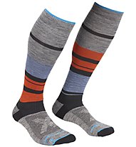 Ortovox All Mountain Long - calzini lunghi - uomo, Grey/Light Blue/Orange