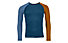 Ortovox Comp Light 120 - maglietta tecnica a maniche lunghe - uomo, Blue/Orange