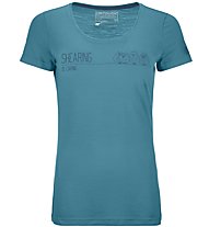 Ortovox Cool Shearing - Wander-T-Shirt - Damen, Blue