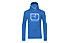 Ortovox Merino Fleece maglia con cappuccio e logo, Blue Ocean