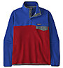 Patagonia Ms LW Synch Snap-T P/O - Fleece-Sweatshirt - Herren, Red/Blue