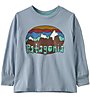 Patagonia Regenerative Organic Certified Cotton Graphic - Langarm-Shirt - Kinder, Light Blue