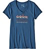 Patagonia Ws Femme Fitz Roy Damen T-Shirt kurzärmelig, Blue