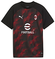 Puma AC Milan Prematch Jr - Fußballtrikot - Kinder, Black/Red