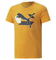 Puma Alpha Graphic B - T-Shirt - Kinder, Yellow