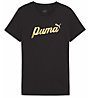 Puma Essential Script Metallic Jr - T-Shirt - Jungs, Black