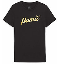 Puma Essential Script Metallic Jr - T-shirt - ragazzo, Black