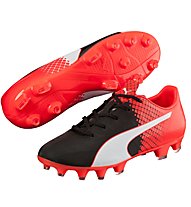 Puma Evo Speed 4.5 FG Jr - scarpe da calcio terreni compatti bambino, Red/Black