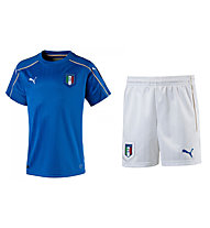 Puma Set  bambino maglia + pantalone corto calcio della Nazionale Italia Replica Originale EURO 2016