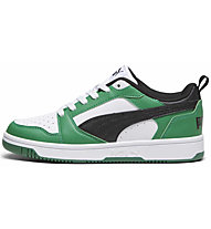 Puma Rebound V6 Lo Jr - Sneakers - Jungs, Black/White/Green