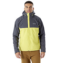 Rab Downpour Eco - giacca trekking - uomo, Grey/Yellow