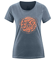 Red Chili Wo Satori - T-Shirt - Damen, Blue/Orange