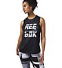 Reebok Workout Ready MYT Muscle - top fitness - donna, Black/White