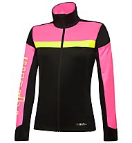 rh+ Code W Jersey - felpa in pile - donna, Black/Pink/Yellow