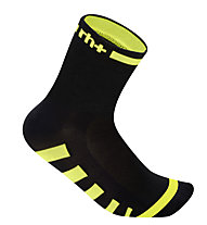 rh+ Ergo Sock (9 cm) Fahrradsocken, Black/Fluo Yellow
