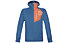 Rock Experience Copperhead H. Full Zip Fleece - giacca in pile con cappuccio - uomo, Light Blue/Orange