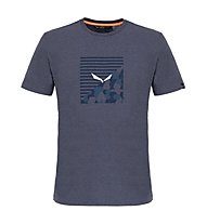 Salewa Printed Box Dry - T-shirt - uomo, Blue