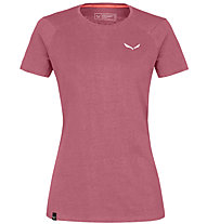 Salewa Puez Dolomites Hemp W - T-Shirt - Damen, Dark Pink/White