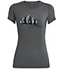 Salewa W Lines Graphic S/S - T-shirt - donna, Dark Grey