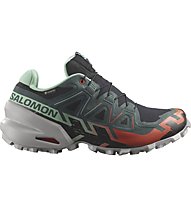 Salomon Speedcross 6 GTX W – Trailrunning Schuhe – Damen, Blue/Green/Grey/Red