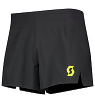 Scott Rc Run Split - pantaloni corti trail running - uomo, Black/Yellow