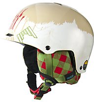 Shred Half Brain D-Lux Slopeside - casco snowboard, White/Beige/Green