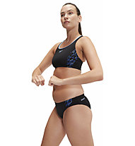 Speedo Placement 2 W - Bikini - Damen, Black/Blue