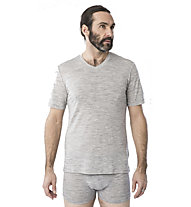 Super.Natural M Base V-Neck Tee 140 - T-Shirt - Herren, Light Grey