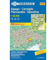 Tabacco Carta N. 012: Alpago - Cansiglio - Piancavallo - Valcellina (1:25.000), 1:25.000