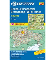Tabacco Carta N.030 Bressanone Brixen-Val di Funes/Villnöss - 1:25.000, 1:25.000