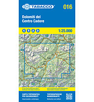 Tabacco Karte N.016 Dolomiti del Centro Cadore - 1:25.000, 1:25.000