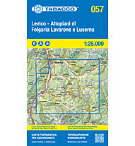 Tabacco Karte N.057 Levico-Altopiani di Folgaria Lavarone e Luserna - 1:25.000, 1:25.000