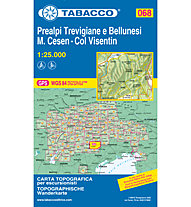 Tabacco Carta N. 068: Prealpi Trevigiane e Bellunesi M.Cesen - Col Visentin, 1:25.000