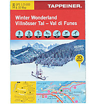 Tappeiner Verlag Winter Wonderland - Villnösser Tal N.134 - Wanderkarte, 1:25.000