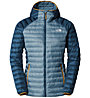 The North Face W Bettaforca Lt Down Hoodie - giacca in piuma - donna, Light Blue/Orange