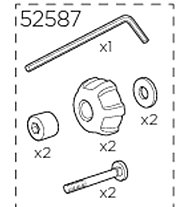 Thule Wheel Adapter - Fahrradträger Montage Kit, Black