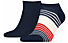 Tommy Hilfiger Sneaker Multicolour Stripes M - kurze Socken - Herren, Blue