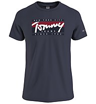 Tommy Jeans Essential Script - T-shirt - uomo, Dark Blue