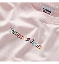Tommy Jeans Serif Linear - T-Shirt - Damen, Pink