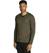 Tommy Jeans Slim Essential V-Neck - maglione - uomo, Green